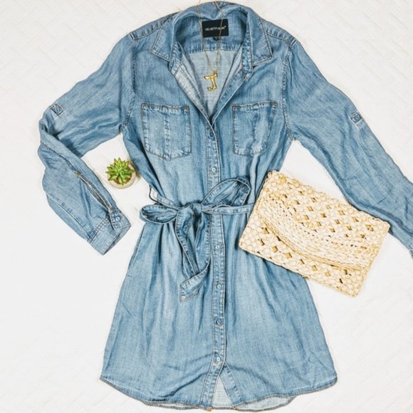Velvet Heart Dresses & Skirts - SOLD Chambray Shirt Dress